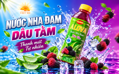 Gợi ý dùng nước nha đam dâu tằm cho bữa ăn gia đình
