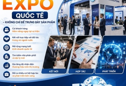 THAM GIA TRIỂN LÃM EXPO QUỐC TẾ – KHÔNG CHỈ ĐỂ TRƯNG BÀY SẢN PHẨM